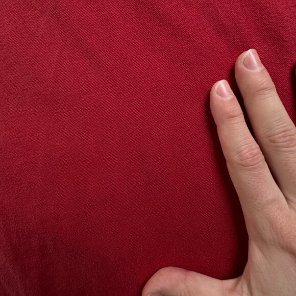 VTG Ralph Lauren Polo Bear Logo Combed Cotton Button Up Shirt Men Red Heavy Soft - Picture 13 of 16